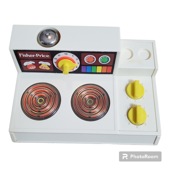 Vintage 1978 Fisher Price Stove Top Toy Range Glow Magic Burners #919 Made USA - Picture 3 of 15